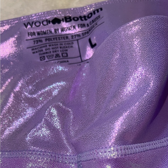 WODBOTTOM Shiny Iridescent Light Purple Shorts - Picture 6 of 7
